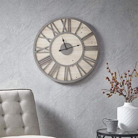 Madison Park Natural Wall Clock MP95D-0239